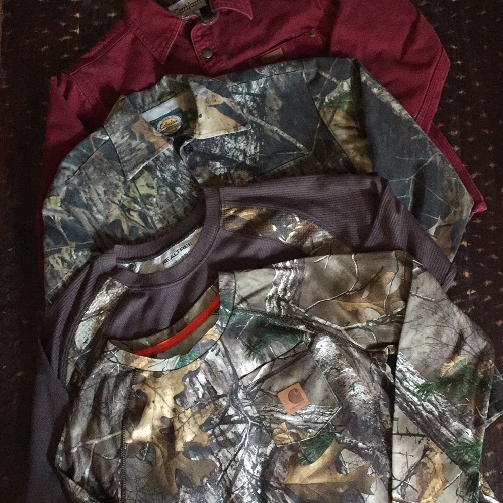 Lot of carhartt/cabelas boys shirts